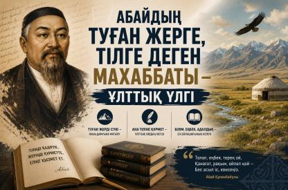 Абайдың туған жерге, тілге деген махаббаты – ұлттық үлгі